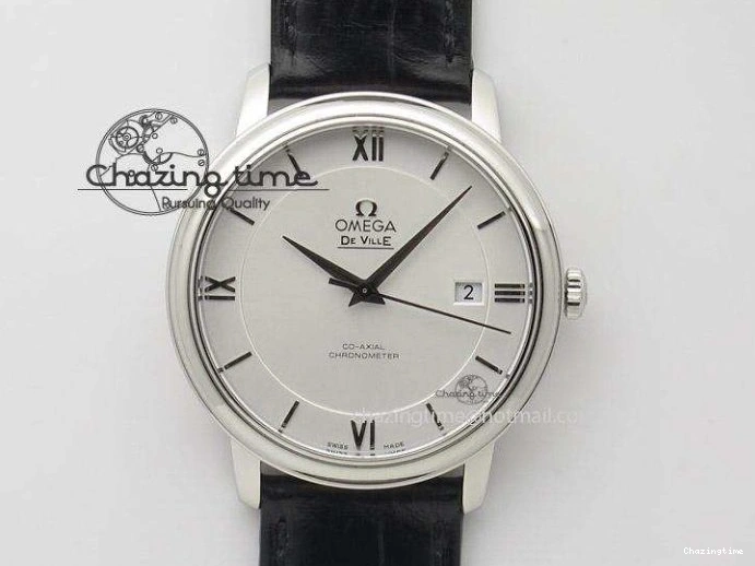 0501 Functional De Ville MK 1:1 Best Edition SS White Dial On Black Leather Strap A 8260